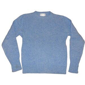 Vintage Davison's of Bermuda Shetland Wool Blue Knit Sweater Men's Medium